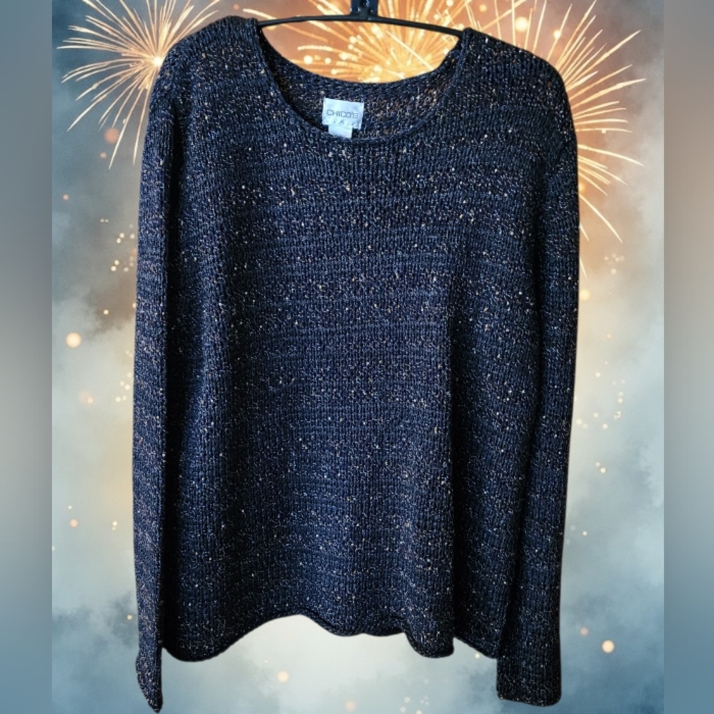 WMNS Chicos Black Sweater Size 2 (L)